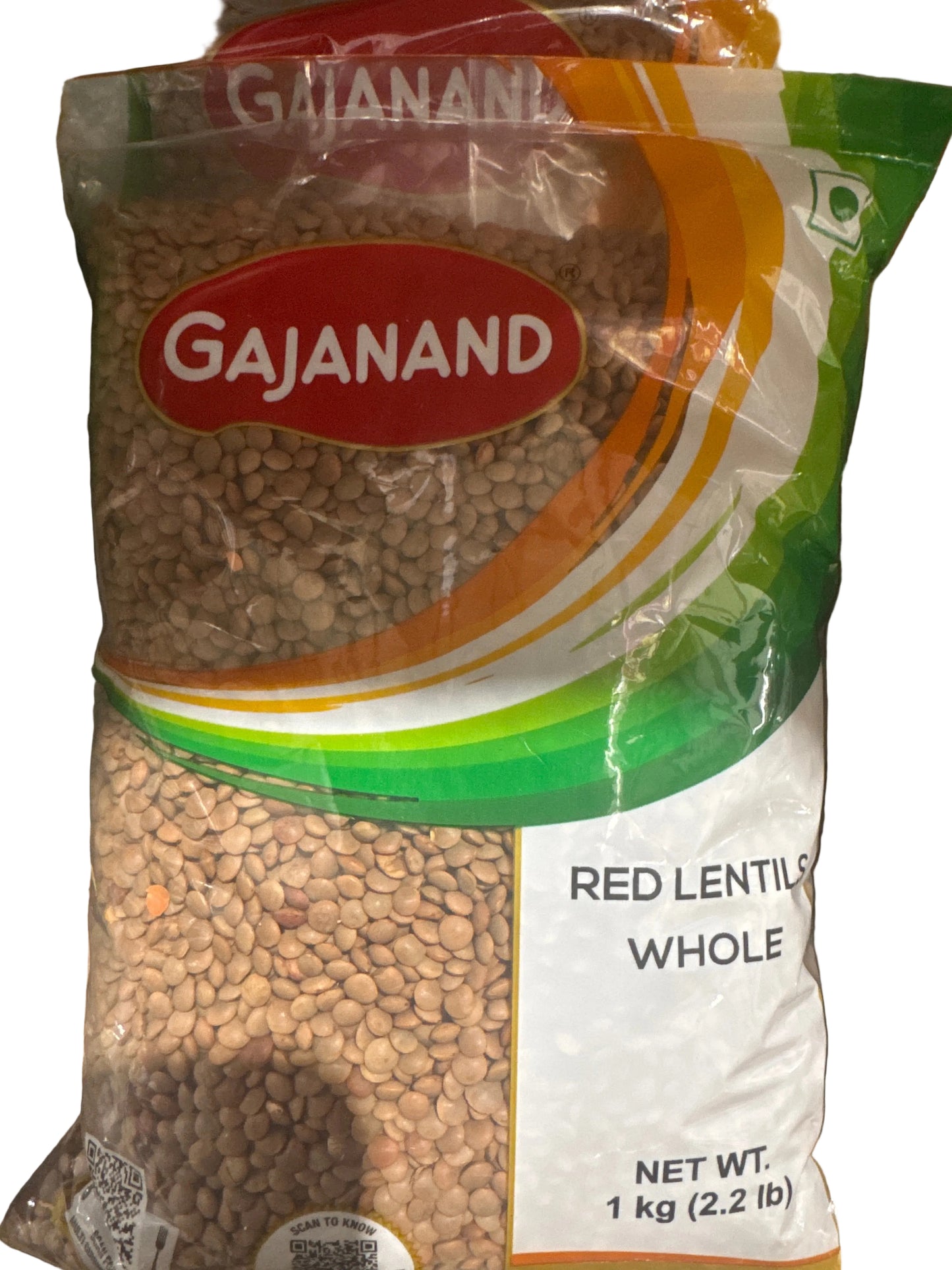 Gajanand Red Lentils Whole 1kg