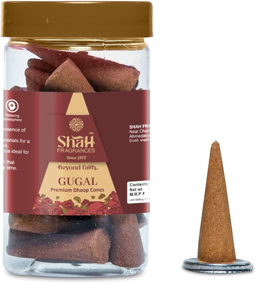 Shah Kapur Gugal Premium Dhoop Cones 90g available online from India in Sydney