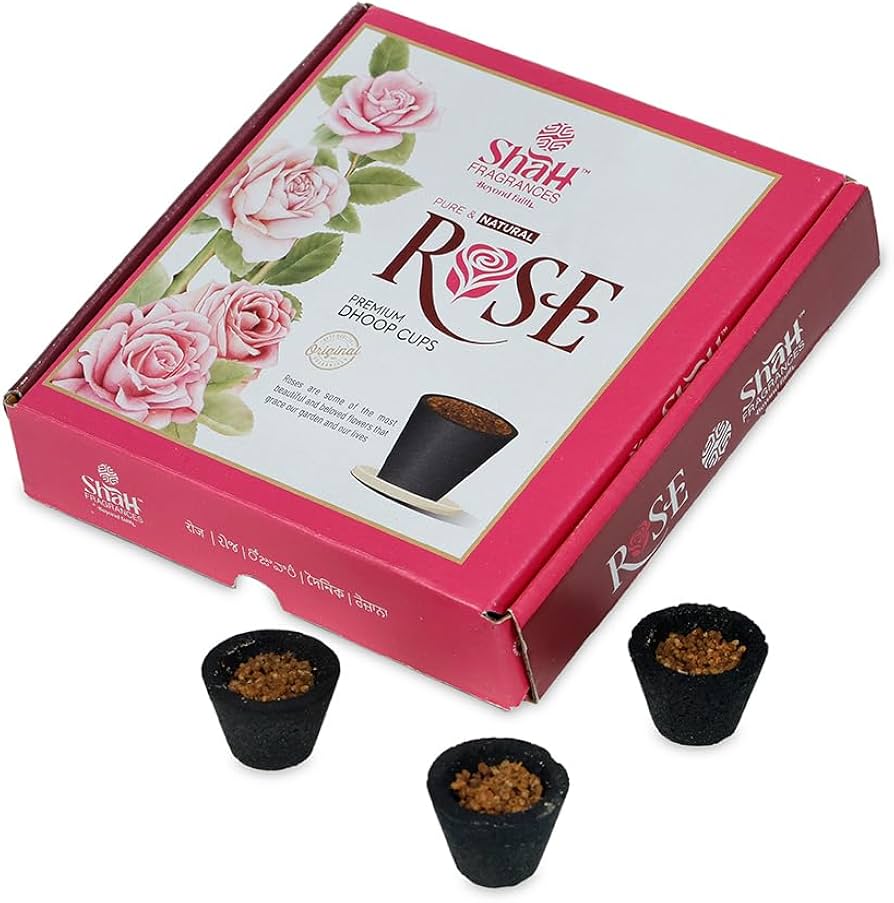 Shah Rose Premium Dhoop Cups 12pcs available online from India in Sydney