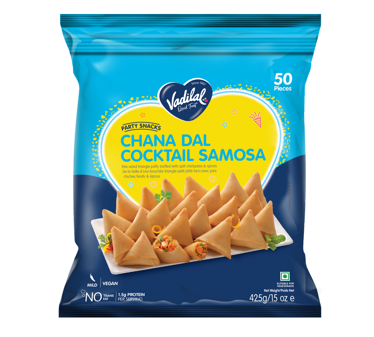 Vadilal Chana Dal Cocktail Samosa 425 g