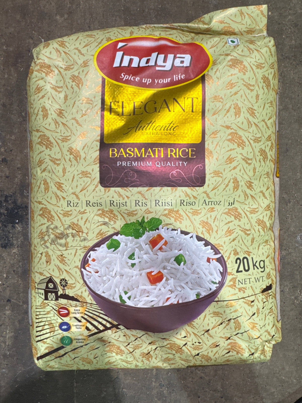 Indya Elegant Basmati Rice 20kg