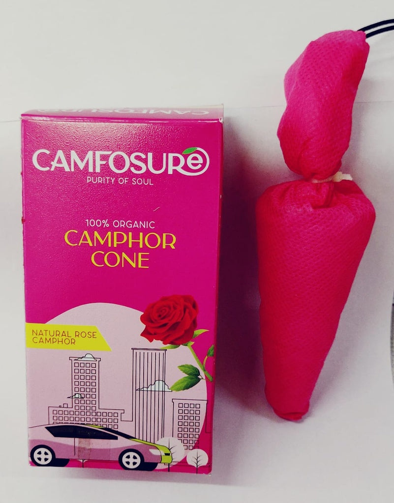 Camfosure Natural Rose Camphor Cone 60g - Air Freshener available online from India in Sydney