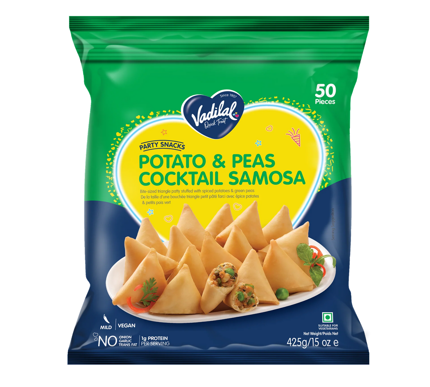 Vadilal Potato & Peas Cocktail Samosa 425g