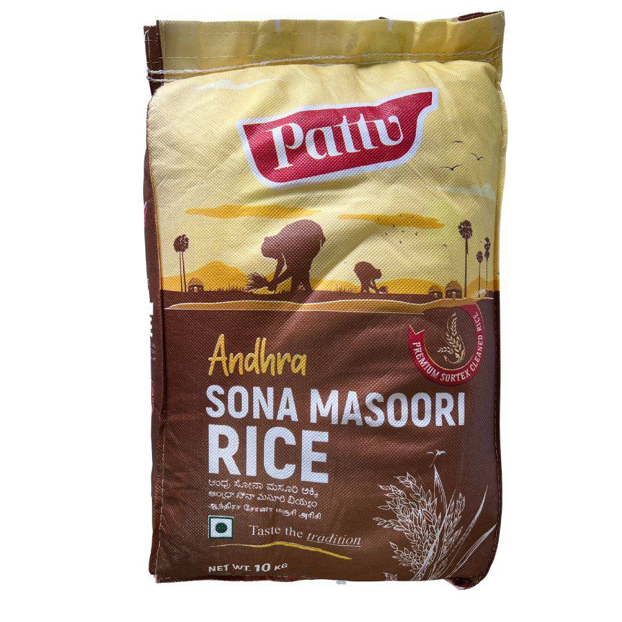 Pattu Andhra Sona Masuri Rice 10kg Pack - Buy Online Sydney