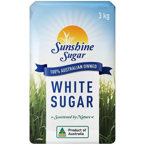 Sunshine White Sugar 3kg pack