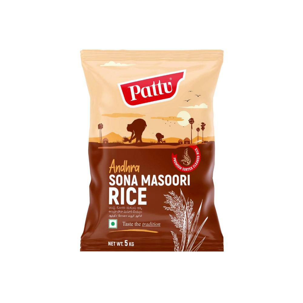 Pattu Sona Masoori Rice 5kg Pack - Premium Rice Sydney