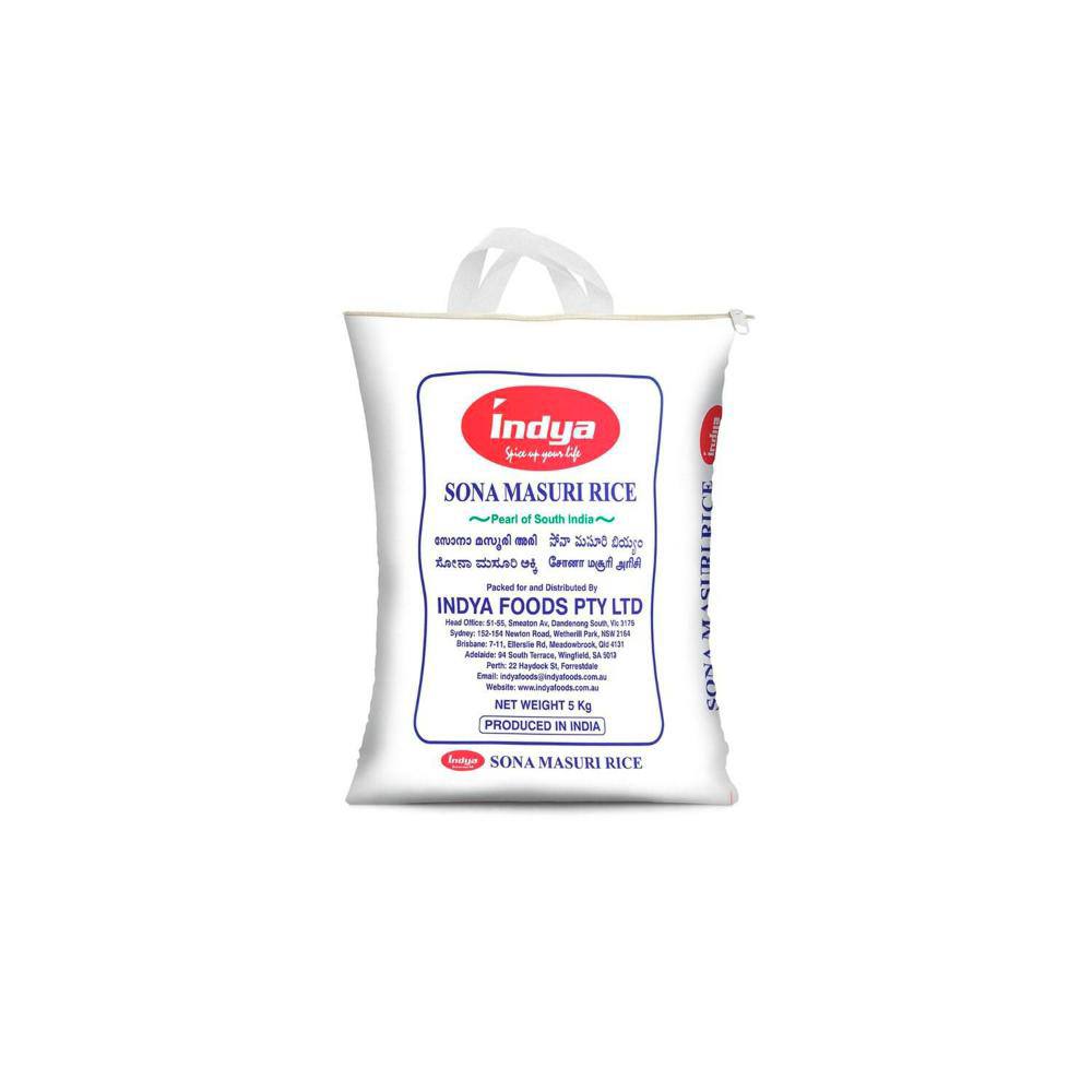 Indya Sona Masuri Rice 5kg Pack - Buy Online Sydney