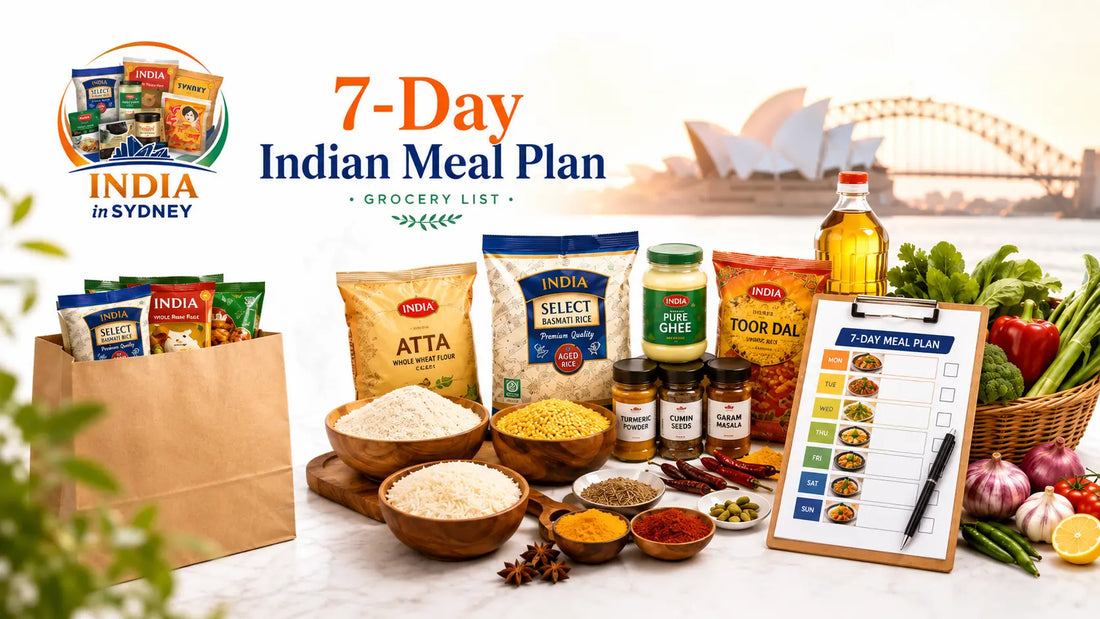 7-Day Indian Meal Plan with Grocery List for Busy Families by India in Sydney