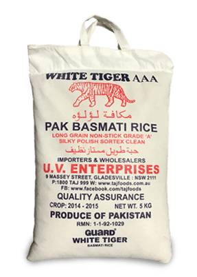 White Tiger Pak Basmati Rice 5 kg