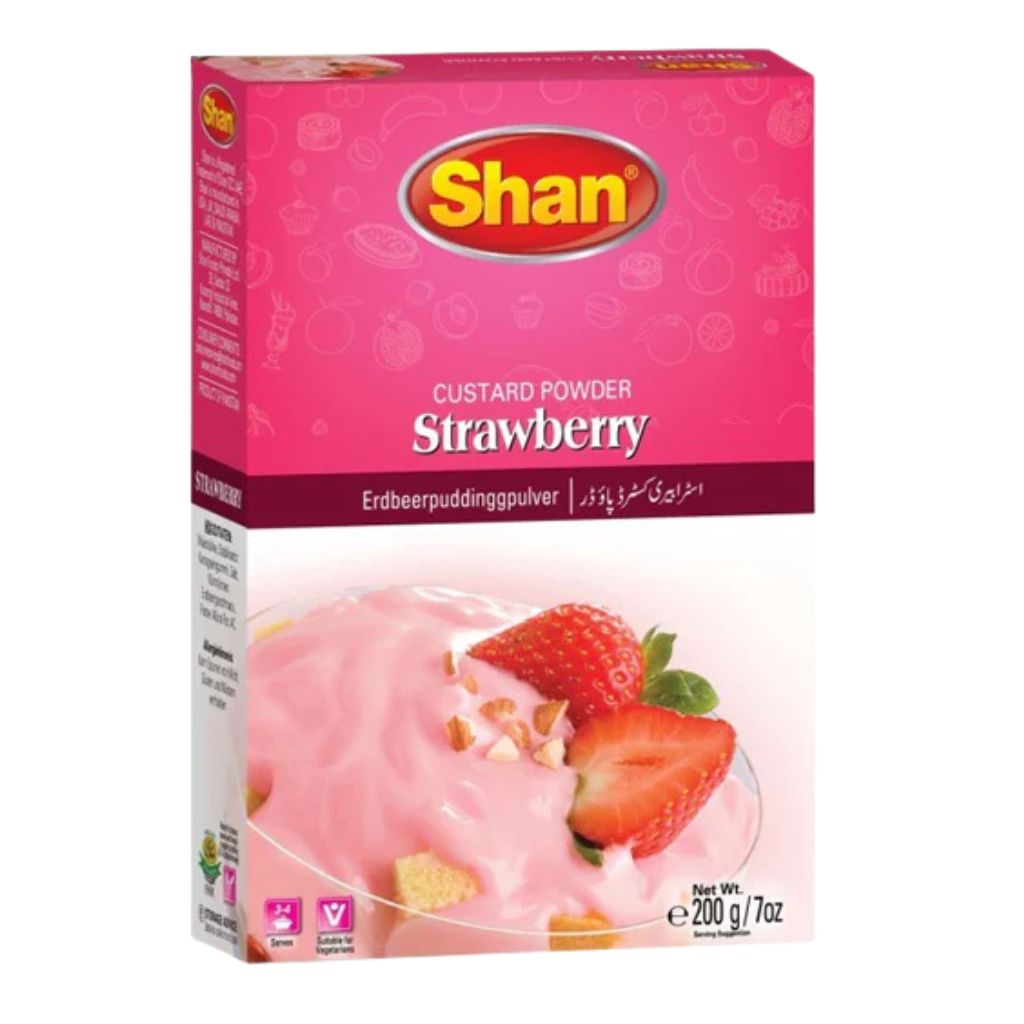 Shan Custard Powder – Strawberry (200g)