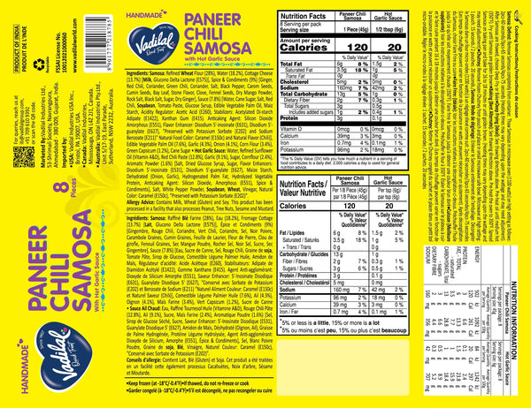 Vadilal Paneer Chili Samosa 45 g*8