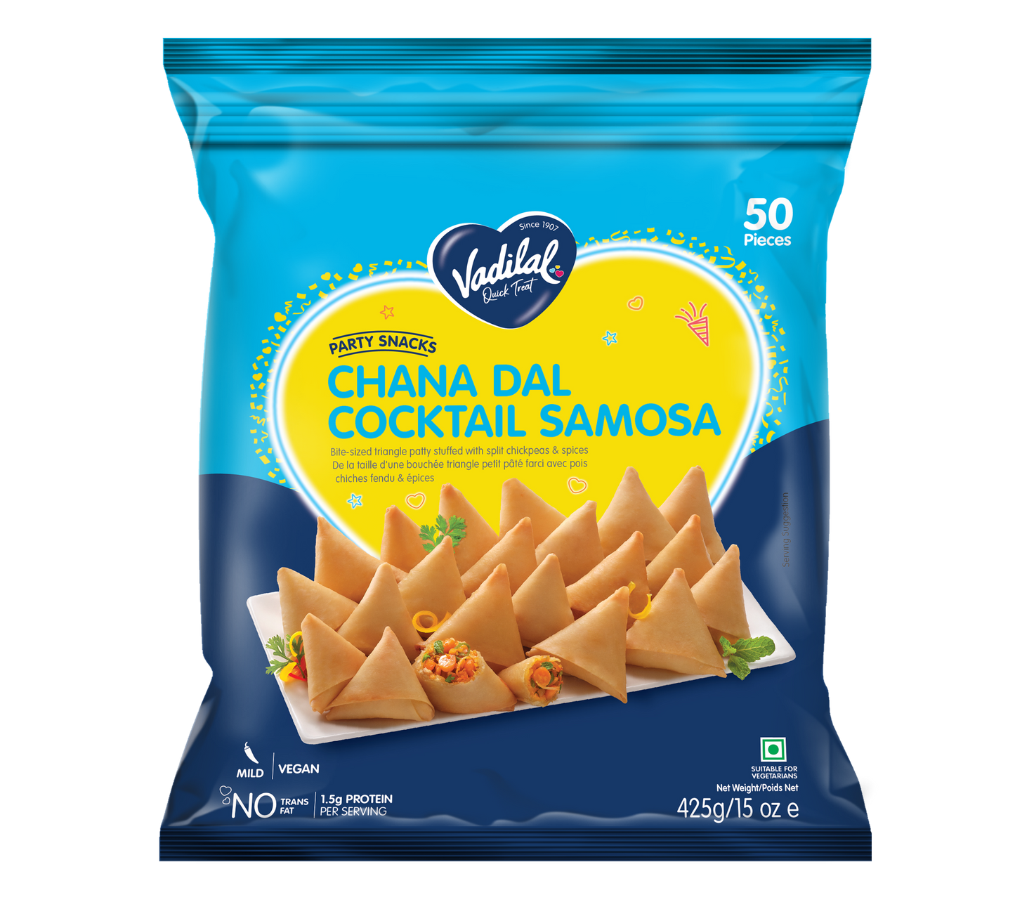 Vadilal Chana Dal Cocktail Samosa 425 g