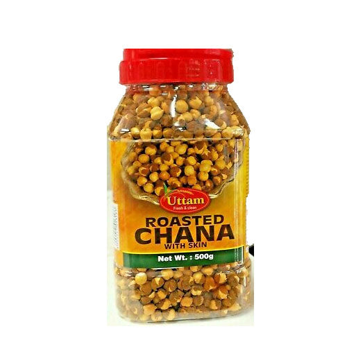 Uttam Roasted Chana With Skin Jar 500 g