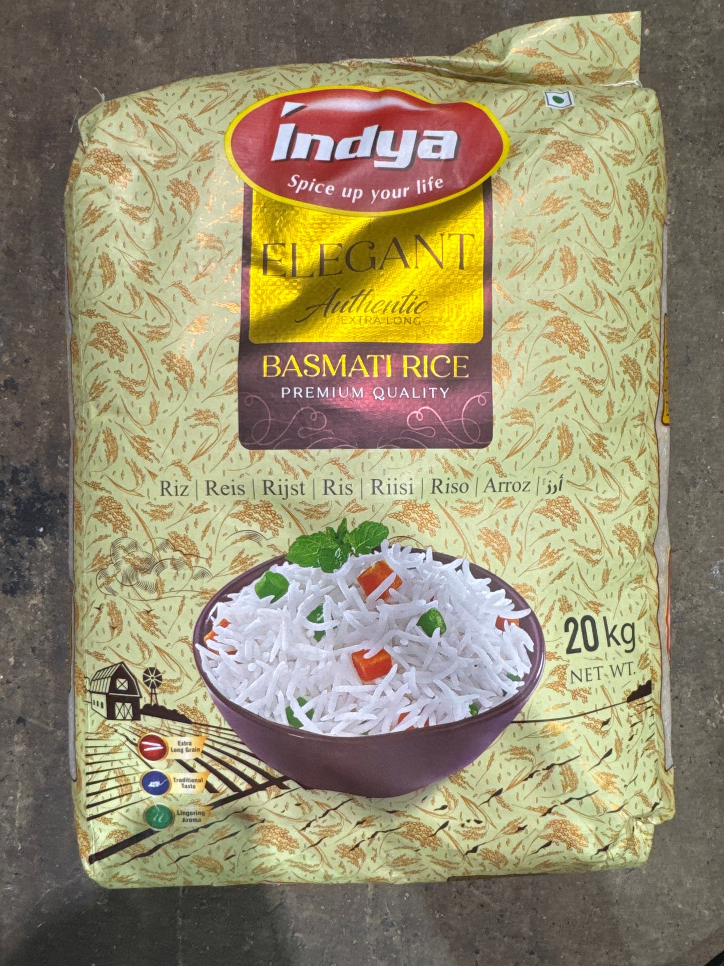 Indya Elegant Basmati Rice 20kg