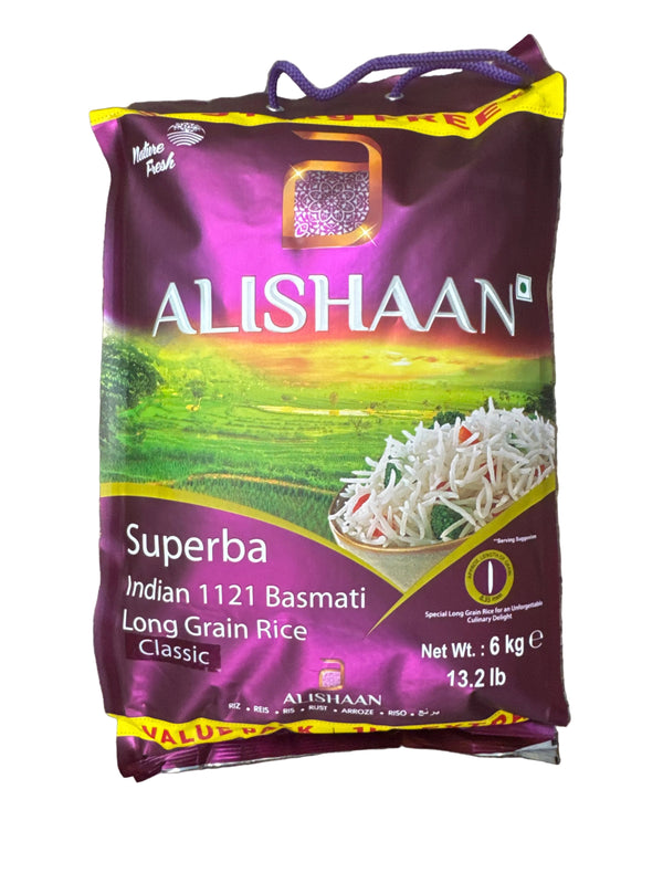 Alishaan Superba Basmati Long Rice 5+1kg