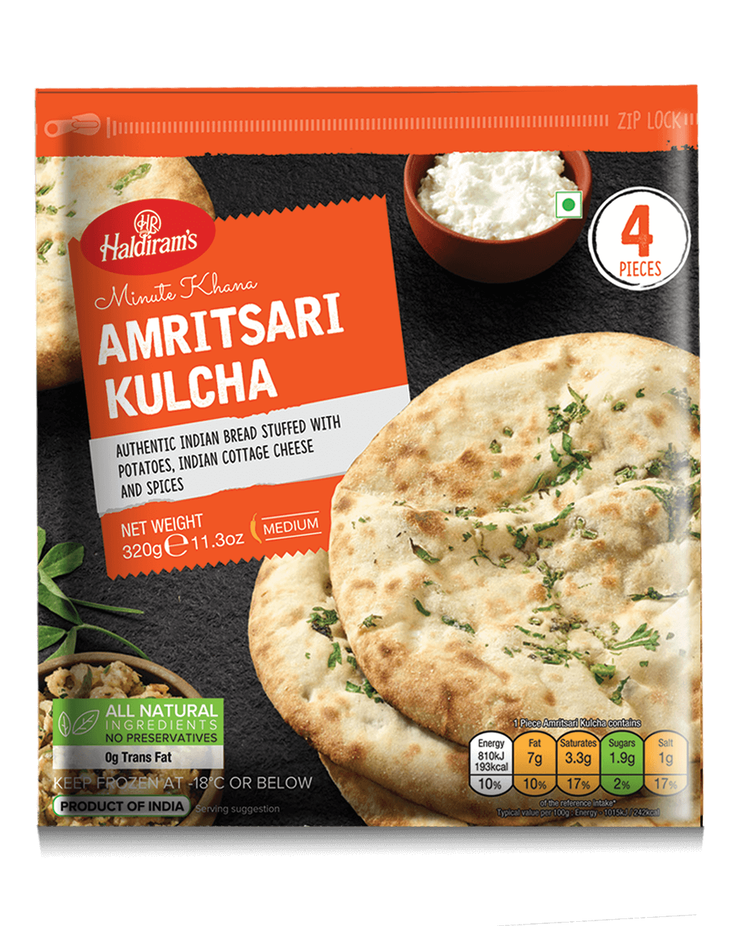 Haldiram Roadside Kulcha 8Pc 975 g