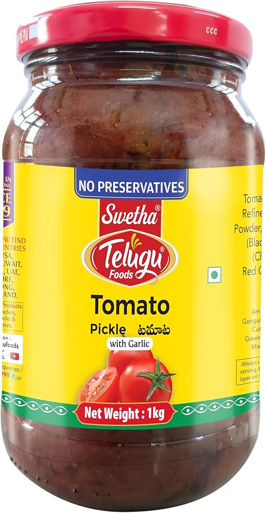 Telugu Tomato Pickle With Garlic 1 kg