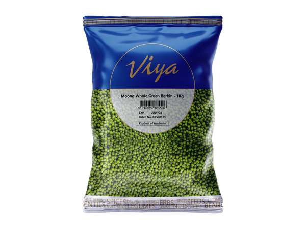 Viya Moong Whole Green Berkin - 1 kg