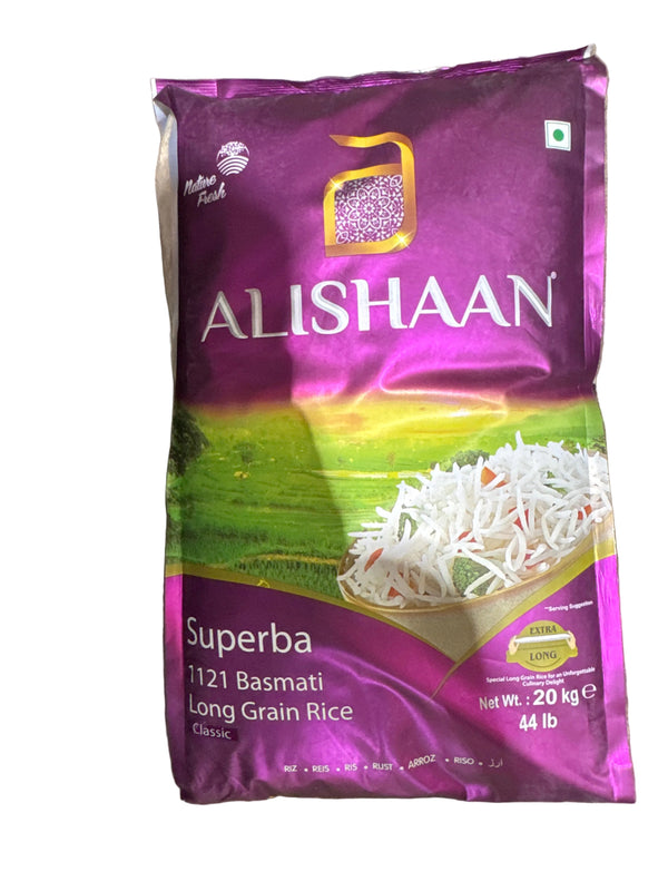 Alishaan Superba 1121 Basmati Long Rice 20Kg