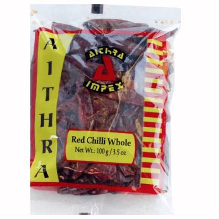 Aithra Red Chilli Whole 200g with Stem