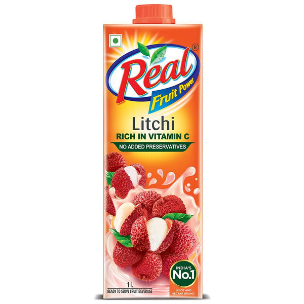 DABUR Real Litchi Fruit Juice -1 L|Rich In Vitamin C|No Added PreservativesNo Artificial Colors & Flavours|Goodness Of Best Fruits Dose Of Fruit Nutrition|TastyRefreshing & Energising Drink