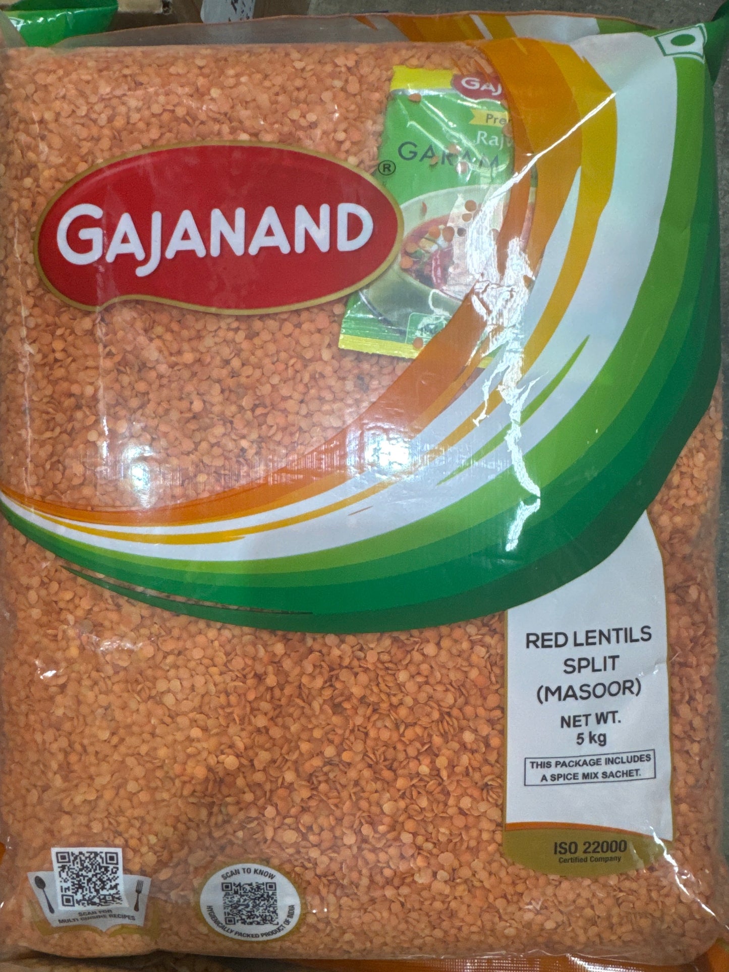 Gajanand Red Lentils Split (Masoor) 5kg