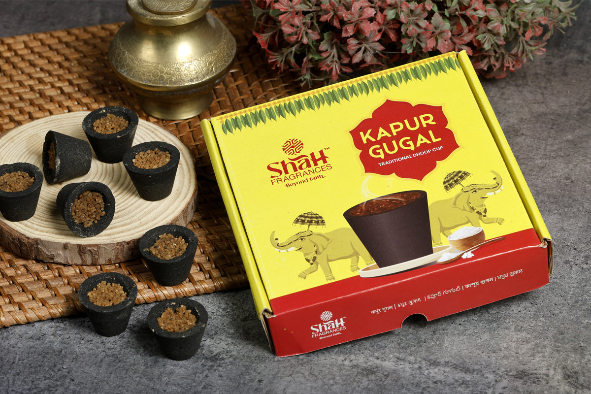 Shah Kapur Gugal Traditional Dhoop Cups 12pcs available online from India in Sydney