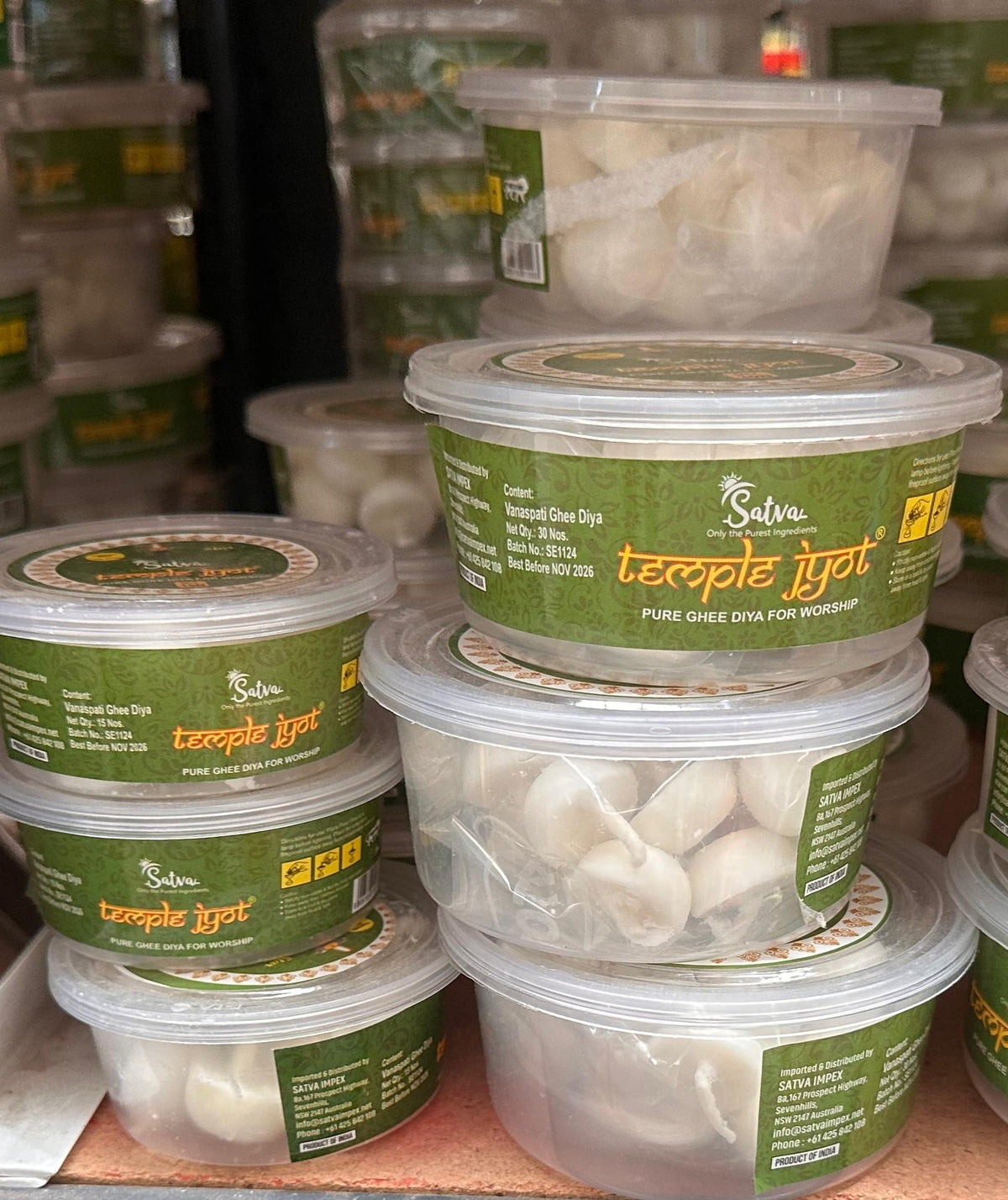 Satva Teerple Jyot Vanaspati Ghee Diya 30pcs