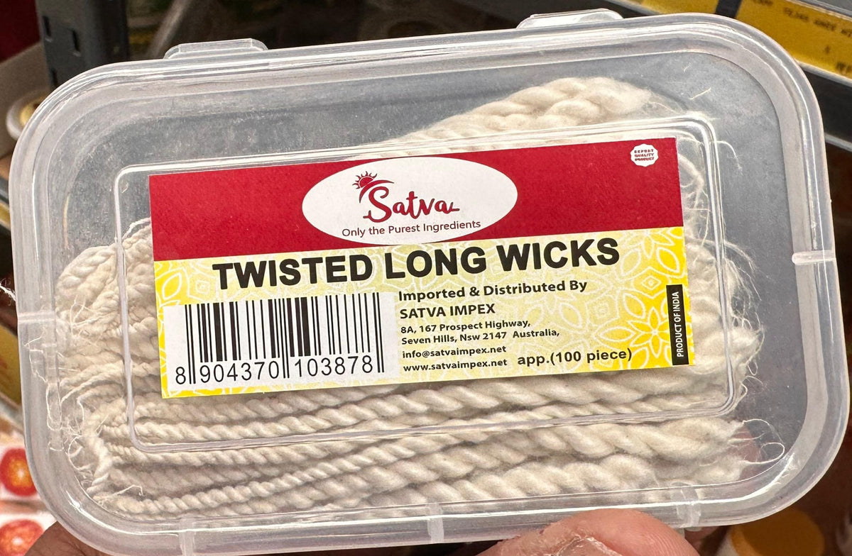 Satva Twisted Long Pooja Wicks 100pcs
