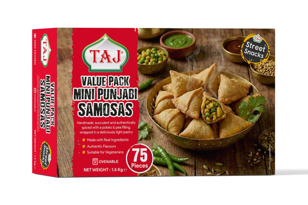 Taj Punjabi Samosa Hot 75g X 25 Pc