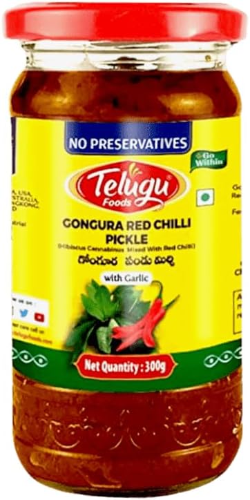 Telugu Foods Gongura Red Chilli Without Garlic 300g