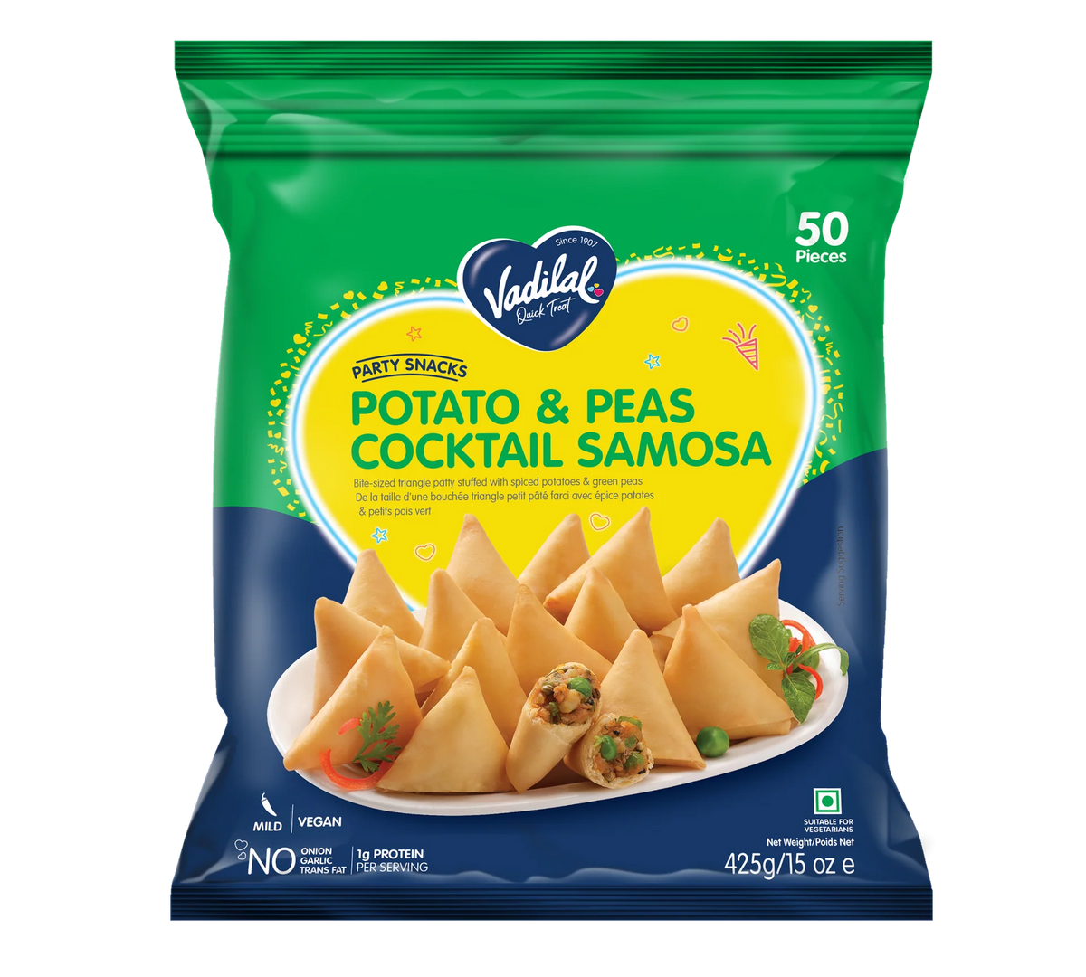 Vadilal Potato & Peas Cocktail Samosa 425g