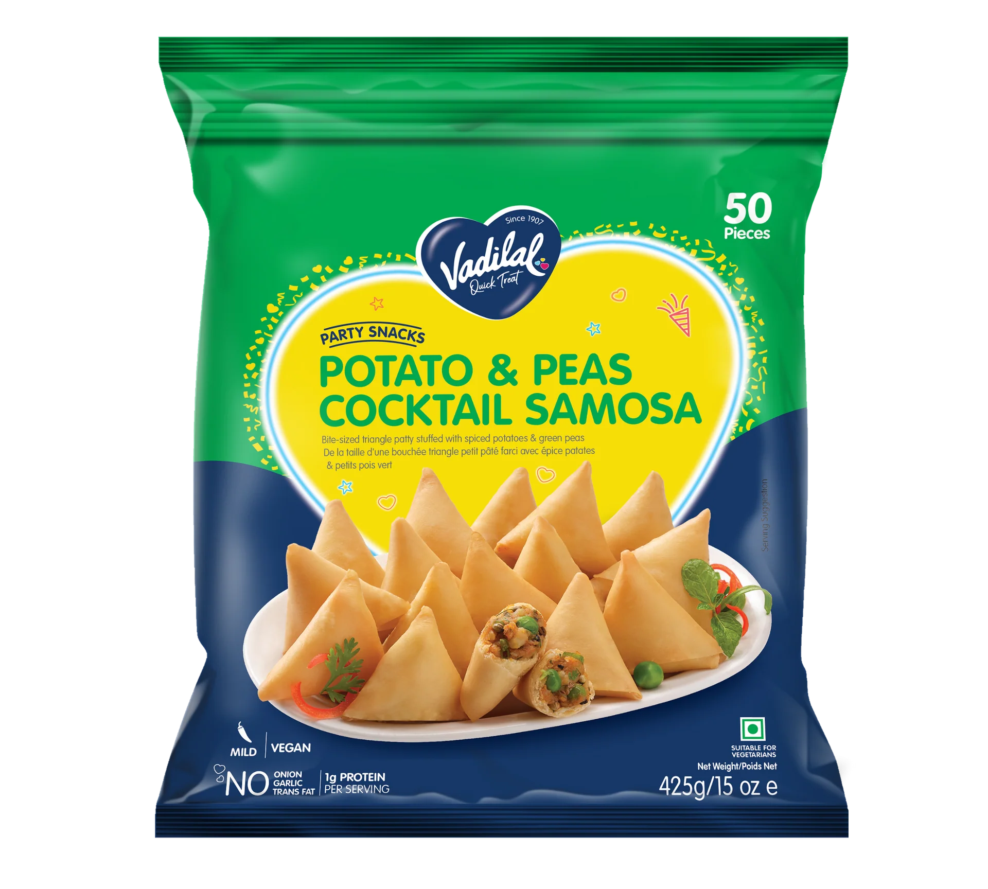 Vadilal Potato & Peas Cocktail Samosa 425g