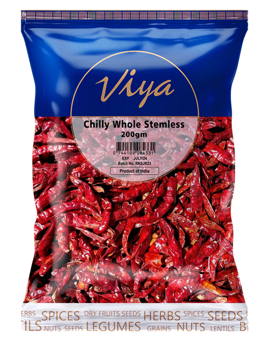 Viya Whole Chilli Stemless 200 g