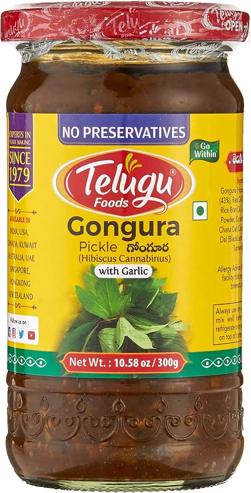 Telugu Gongra Pickle With Garlic 300 g