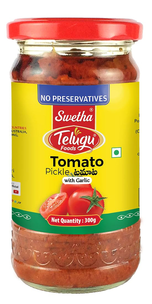 Telugu Tomato Pickle With Garlic 300 g