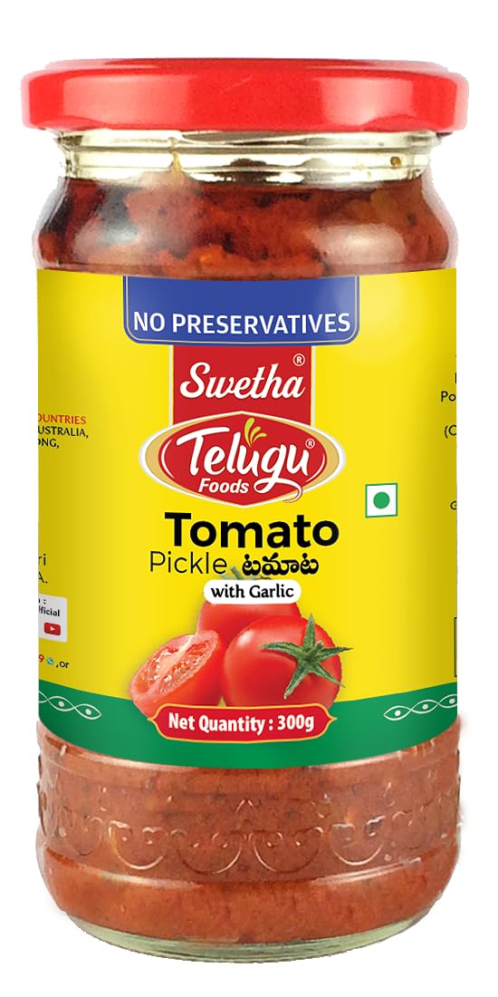Telugu Tomato Pickle With Garlic 300 g