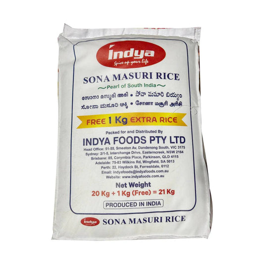 INDYA SONA MASURI RICE  20+ 1KG FREE