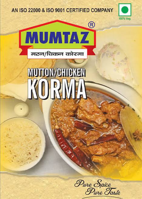 MUMTAZ MUTTON CHIKEN KORMA