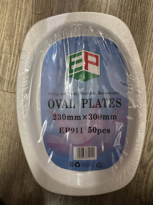 Oval Plates 50 pcs