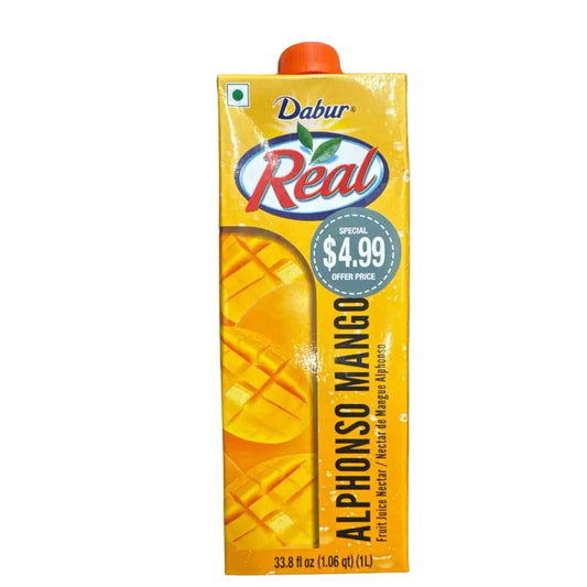 Real Alphonso Mango Fruit Juice-1L | Rich In Vitamin C | No Added Preservatives Artificial Colors & Flavours | Goodness Of Best Fruits | Tasty Refreshing & Energising