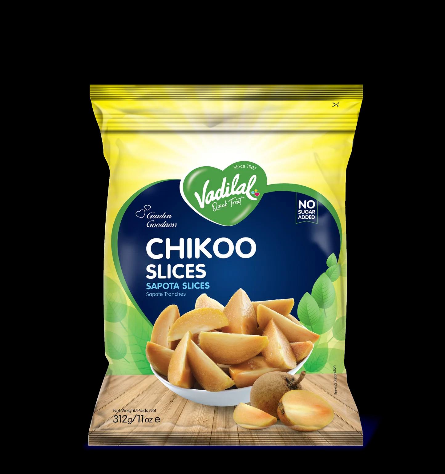 Vadilal chickoo slices 312g