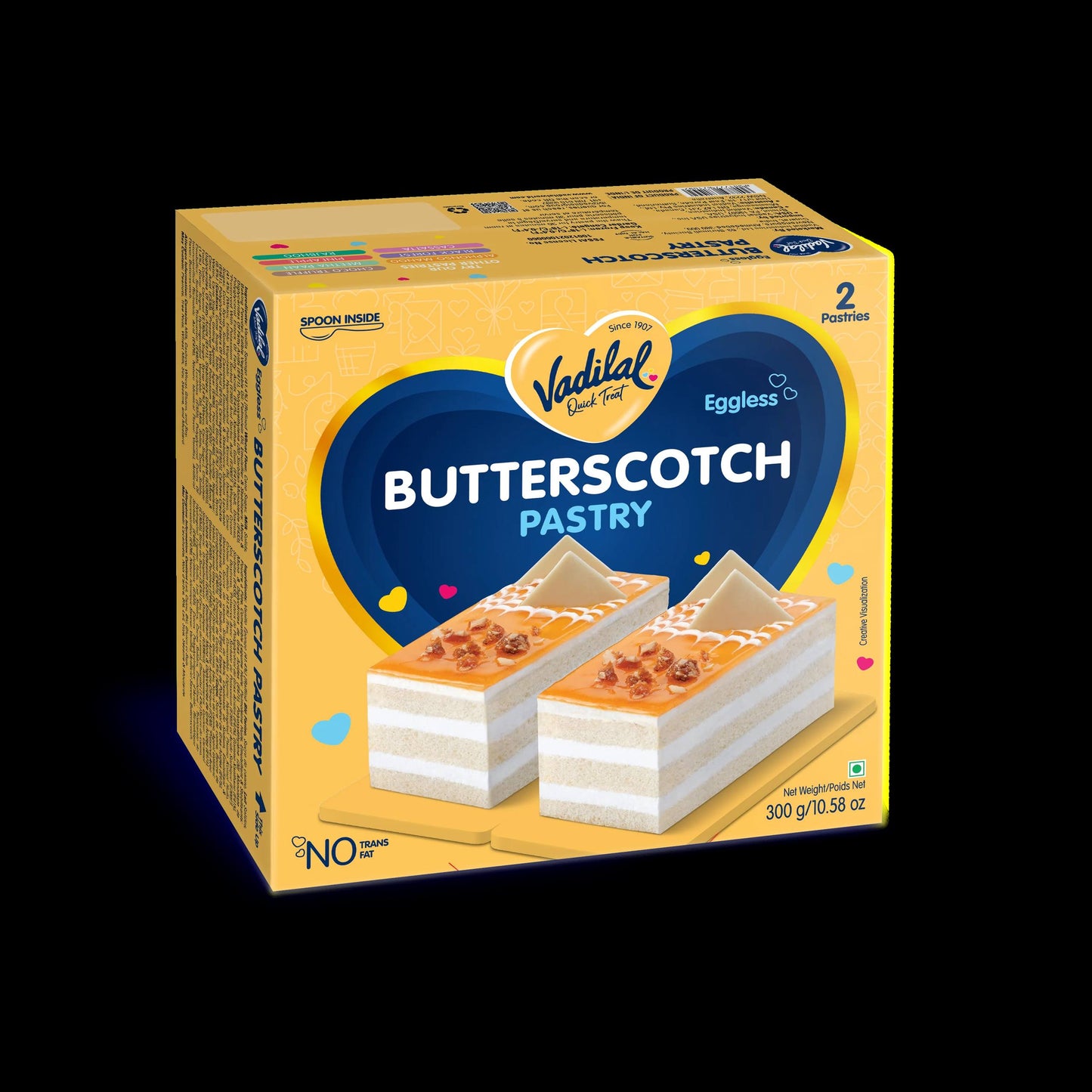 Vadilal Butterscotch Pastry 2 pcs